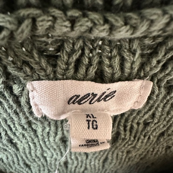 Aerie Sage V-Neck Cable Knit Sweater - Picture 3 of 3